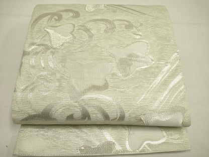 平和屋着物＊夏物 六通柄袋帯 流水千鳥文 銀糸 正絹 逸品 DAAY2920op