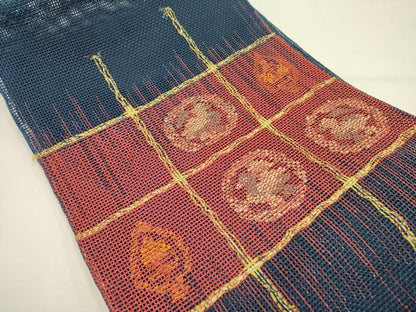 平和屋着物＊夏物 八寸名古屋帯 抽象文様 正絹 逸品 DAAY2922op