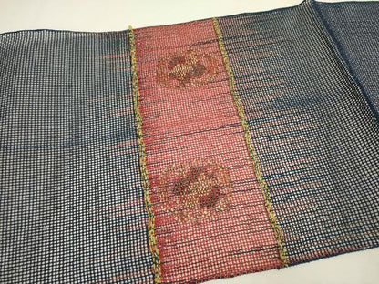 平和屋着物＊夏物 八寸名古屋帯 抽象文様 正絹 逸品 DAAY2922op