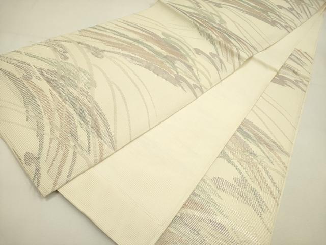 平和屋着物＊夏物 六通柄袋帯 立波文 銀糸 正絹 逸品 DAAY2924op