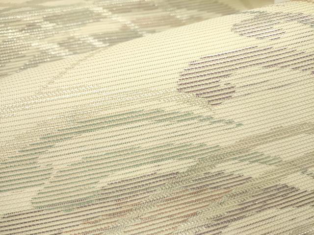 平和屋着物＊夏物 六通柄袋帯 立波文 銀糸 正絹 逸品 DAAY2924op