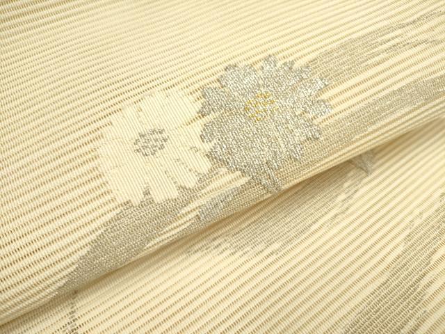 平和屋着物＊夏物 絽綴れ 八寸名古屋帯 菊 金銀糸 正絹 逸品 DAAY2928op