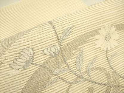 平和屋着物＊夏物 絽綴れ 八寸名古屋帯 菊 金銀糸 正絹 逸品 DAAY2928op