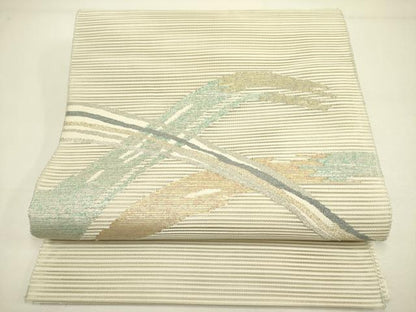 平和屋着物＊夏物 絽綴れ 八寸名古屋帯 抽象文様 金銀糸 正絹 逸品 DAAY2930op