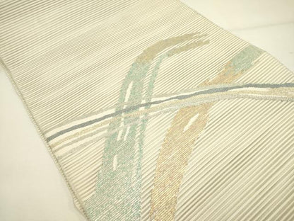平和屋着物＊夏物 絽綴れ 八寸名古屋帯 抽象文様 金銀糸 正絹 逸品 DAAY2930op