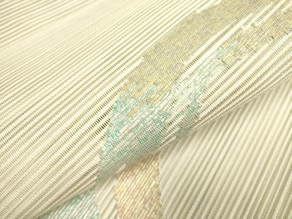 平和屋着物＊夏物 絽綴れ 八寸名古屋帯 抽象文様 金銀糸 正絹 逸品 DAAY2930op