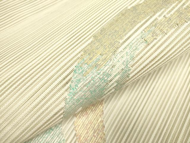 平和屋着物＊夏物 絽綴れ 八寸名古屋帯 抽象文様 金銀糸 正絹 逸品 DAAY2930op