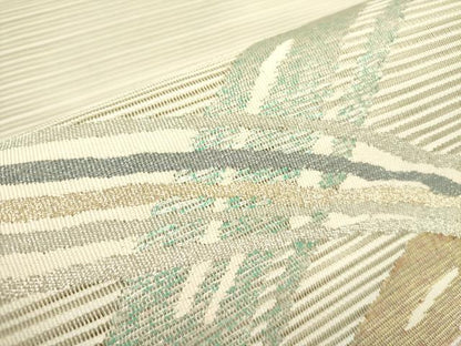 平和屋着物＊夏物 絽綴れ 八寸名古屋帯 抽象文様 金銀糸 正絹 逸品 DAAY2930op