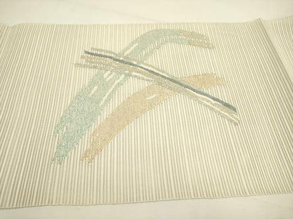 平和屋着物＊夏物 絽綴れ 八寸名古屋帯 抽象文様 金銀糸 正絹 逸品 DAAY2930op