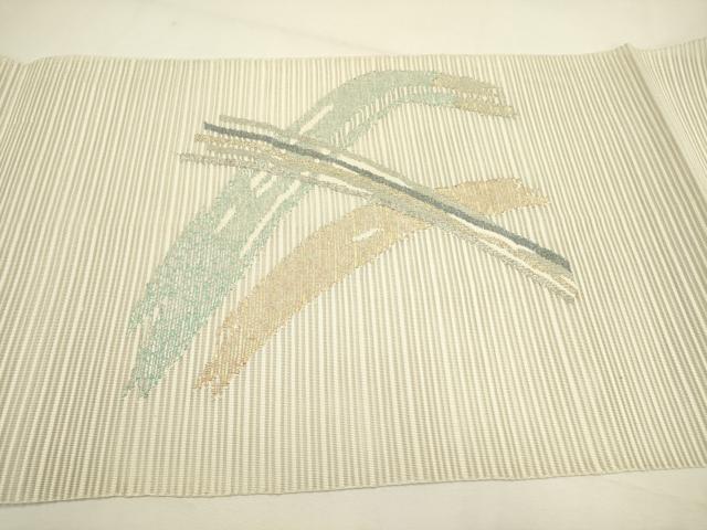 平和屋着物＊夏物 絽綴れ 八寸名古屋帯 抽象文様 金銀糸 正絹 逸品 DAAY2930op