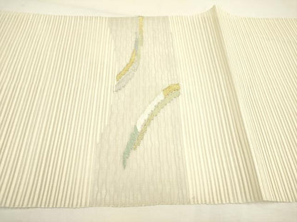 平和屋着物＊夏物 絽綴れ 八寸名古屋帯 抽象文様 金銀糸 正絹 逸品 DAAY2932op