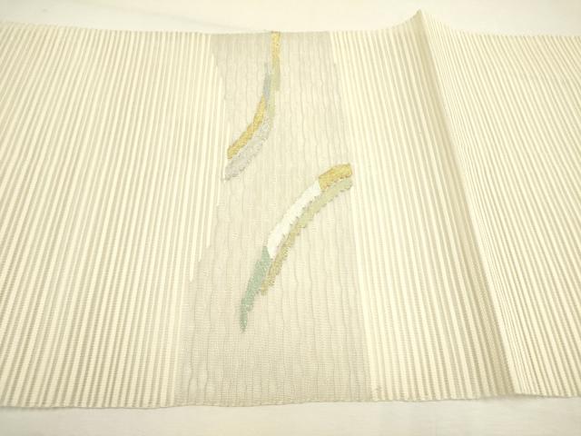 平和屋着物＊夏物 絽綴れ 八寸名古屋帯 抽象文様 金銀糸 正絹 逸品 DAAY2932op
