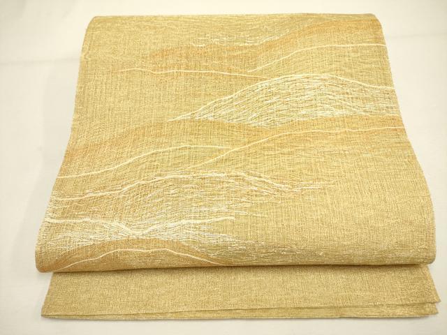 平和屋着物＊夏物 太鼓柄袋帯 櫛織 風景文 金糸 正絹 逸品 DAAY2933op