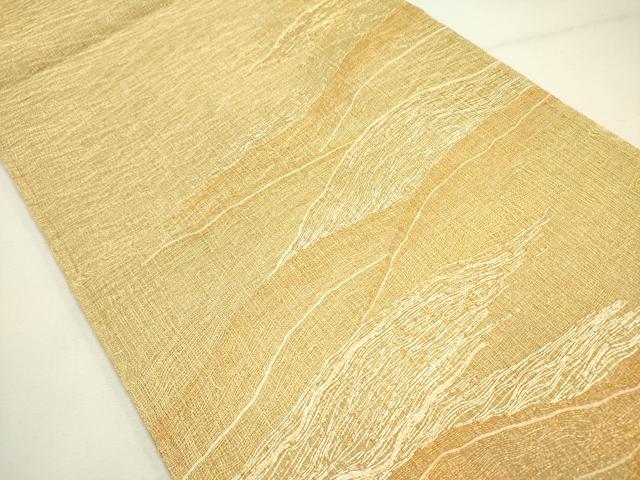 平和屋着物＊夏物 太鼓柄袋帯 櫛織 風景文 金糸 正絹 逸品 DAAY2933op