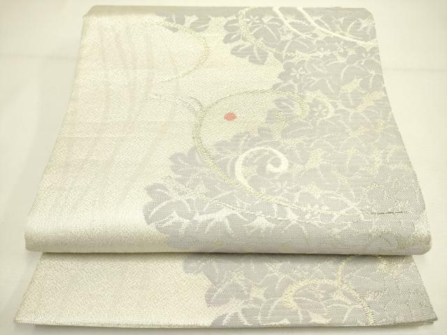平和屋着物＊夏物 六通柄袋帯 花唐草文 金銀糸 正絹 逸品 DAAY2934op