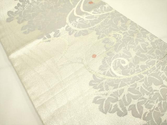 平和屋着物＊夏物 六通柄袋帯 花唐草文 金銀糸 正絹 逸品 DAAY2934op