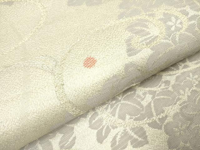 平和屋着物＊夏物 六通柄袋帯 花唐草文 金銀糸 正絹 逸品 DAAY2934op