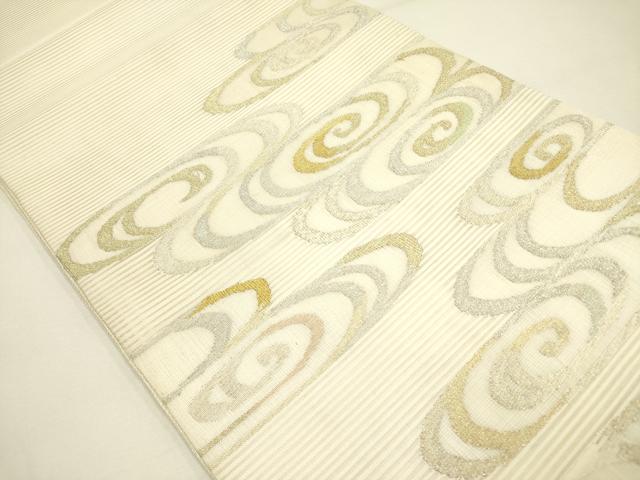平和屋着物＊夏物　絽綴れ　太鼓柄袋帯　流水文　金銀糸　正絹　逸品　DAAY2937op