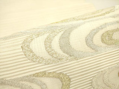 平和屋着物＊夏物　絽綴れ　太鼓柄袋帯　流水文　金銀糸　正絹　逸品　DAAY2937op