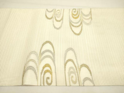 平和屋着物＊夏物　絽綴れ　太鼓柄袋帯　流水文　金銀糸　正絹　逸品　DAAY2937op