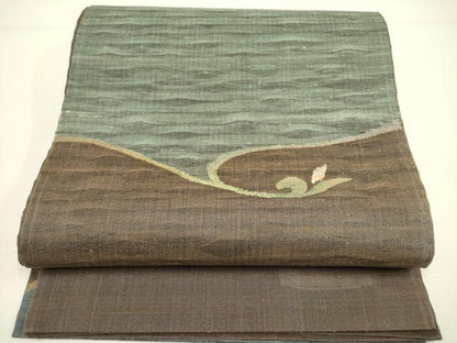 平和屋着物＊夏物 太鼓柄袋帯 涼風微香文 正絹 逸品 未使用 DAAY2939op