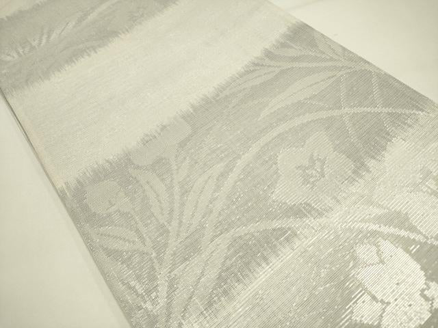 平和屋着物＊夏物 六通柄袋帯 桔梗 銀糸 正絹 逸品 DAAY2940op