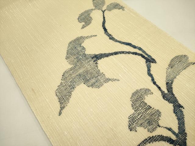平和屋着物＊夏物 太鼓柄袋帯 枝葉文 正絹 逸品 未使用 DAAY2941op