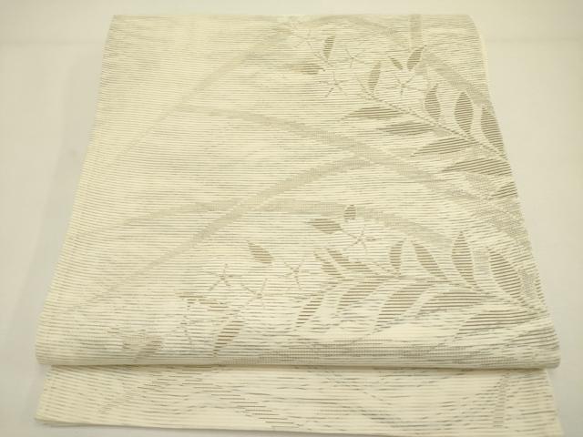 平和屋着物＊夏物 六通柄袋帯 草花 正絹 逸品 DAAY2946op