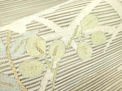平和屋着物＊夏物 絽綴れ 八寸名古屋帯 桔梗文 金銀糸 正絹 逸品 DAAY2947op