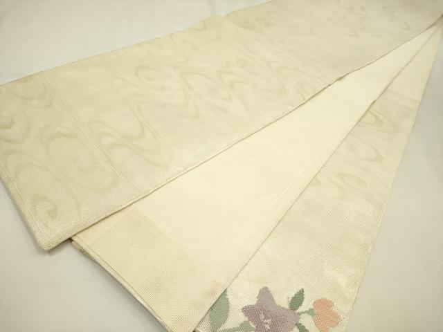 平和屋着物＊夏物 太鼓柄袋帯 桔梗文 銀糸 正絹 逸品 DAAY2948op