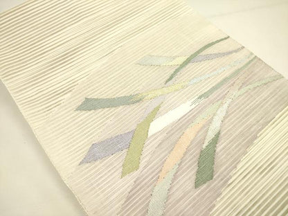 平和屋着物＊夏物 絽綴れ 八寸名古屋帯 抽象文様 金銀糸 正絹 逸品 DAAY2950op