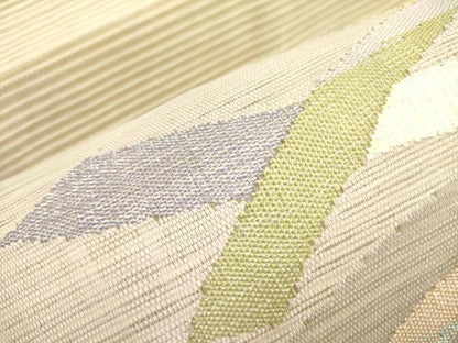 平和屋着物＊夏物 絽綴れ 八寸名古屋帯 抽象文様 金銀糸 正絹 逸品 DAAY2950op