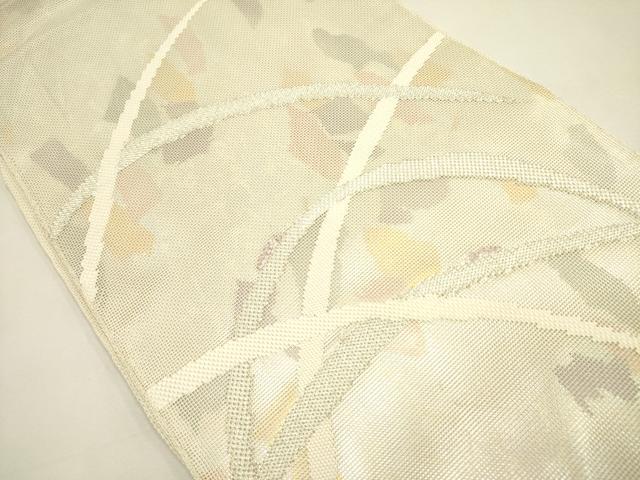 平和屋着物＊夏物 六通柄袋帯 芝 銀糸 正絹 逸品 DAAY2955op