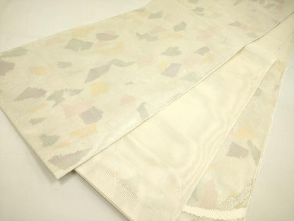 平和屋着物＊夏物 六通柄袋帯 芝 銀糸 正絹 逸品 DAAY2955op