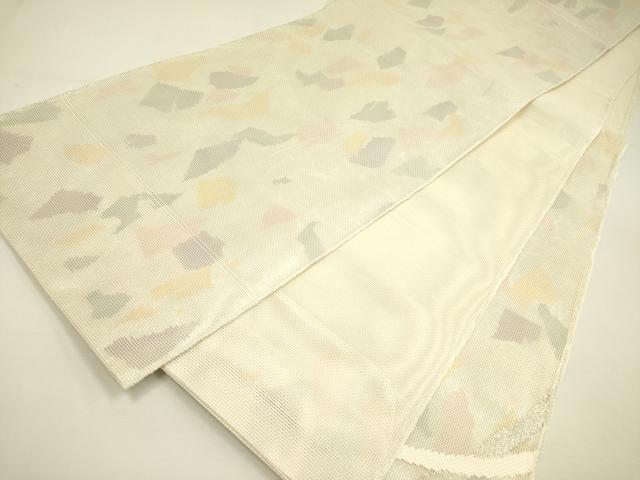 平和屋着物＊夏物 六通柄袋帯 芝 銀糸 正絹 逸品 DAAY2955op