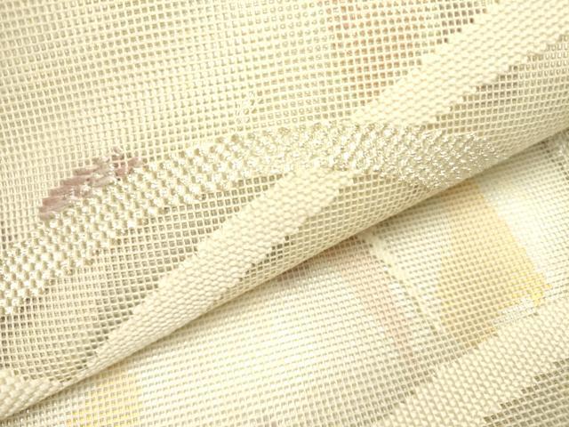 平和屋着物＊夏物 六通柄袋帯 芝 銀糸 正絹 逸品 DAAY2955op