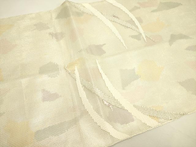 平和屋着物＊夏物 六通柄袋帯 芝 銀糸 正絹 逸品 DAAY2955op