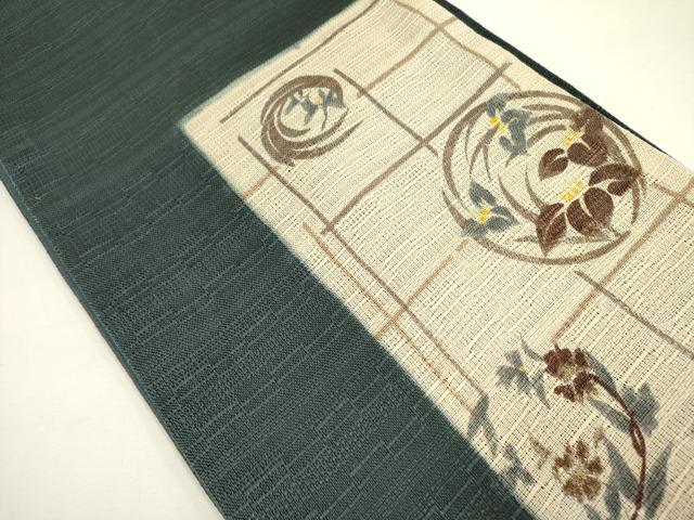 平和屋着物＊夏物 太鼓柄袋帯 花丸文 正絹 逸品 DAAY2956op