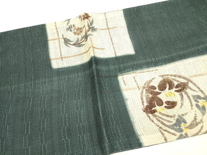 平和屋着物＊夏物 太鼓柄袋帯 花丸文 正絹 逸品 DAAY2956op