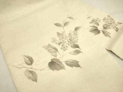 平和屋着物＊夏物 九寸名古屋帯 手描き 草花 正絹 逸品 DAAY2958op