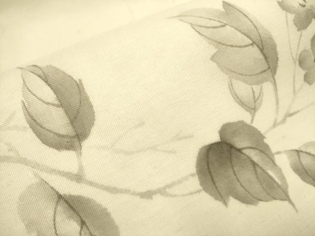 平和屋着物＊夏物 九寸名古屋帯 手描き 草花 正絹 逸品 DAAY2958op
