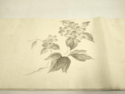 平和屋着物＊夏物 九寸名古屋帯 手描き 草花 正絹 逸品 DAAY2958op