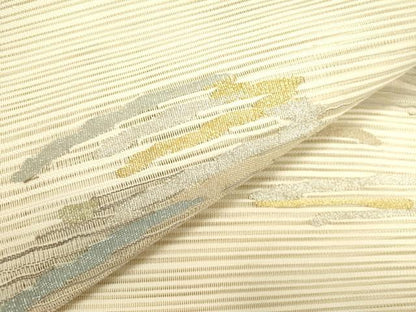 平和屋着物＊夏物 絽綴れ 八寸名古屋帯 抽象文様 金銀糸 正絹 逸品 DAAY2965op