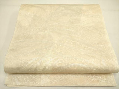 平和屋着物＊夏物 六通柄袋帯 草葉文 銀糸 正絹 逸品 DAAY2971op