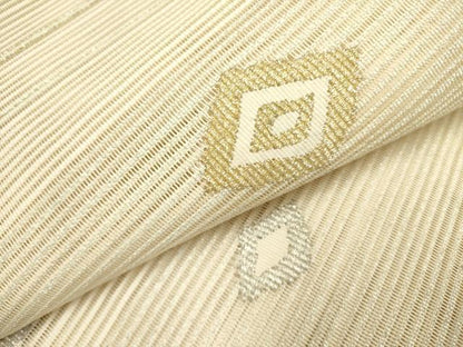 平和屋着物＊夏物 絽綴れ 八寸名古屋帯 菱重ね 金銀糸 正絹 逸品 DAAY2974op