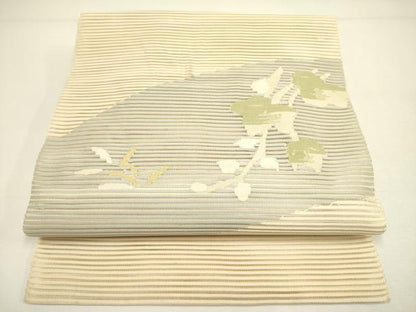 平和屋着物＊夏物 絽綴れ 八寸名古屋帯 草花文 正絹 逸品 DAAY2977op