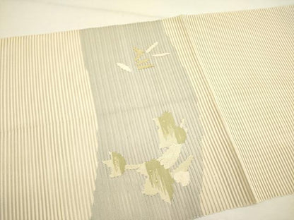 平和屋着物＊夏物 絽綴れ 八寸名古屋帯 草花文 正絹 逸品 DAAY2977op