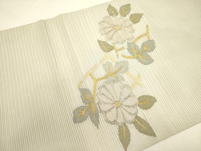 平和屋着物＊夏物 絽綴れ 太鼓柄袋帯 菊 金銀糸 正絹 逸品 DAAY2981op