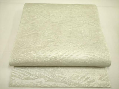 平和屋着物＊夏物　六通柄袋帯　流水文　銀糸　正絹　逸品　DAAY2982op