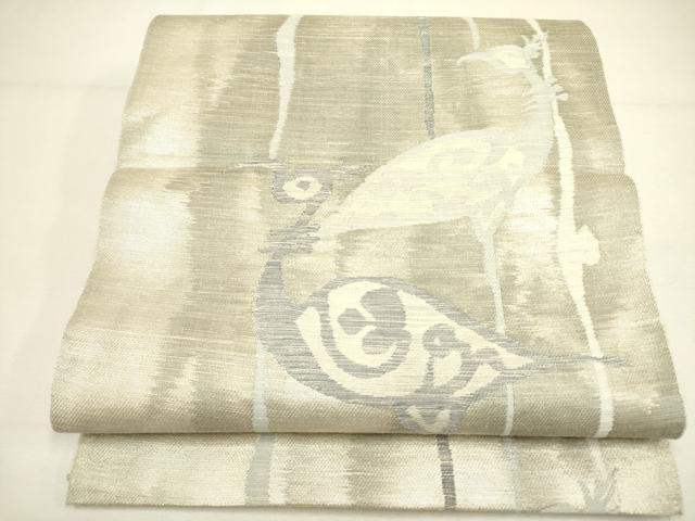 平和屋着物＊夏物 六通柄袋帯 群れ鳥 スリーシーズン 春夏秋 正絹 逸品 DAAY2986op